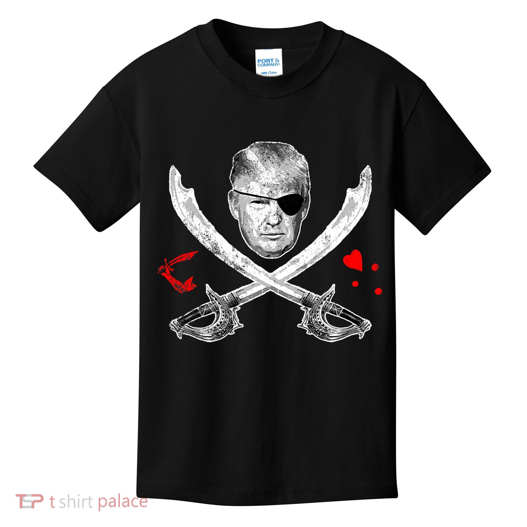 Dread Pirate Donald Trump Pirate Flag 2024 Kids T-Shirt
