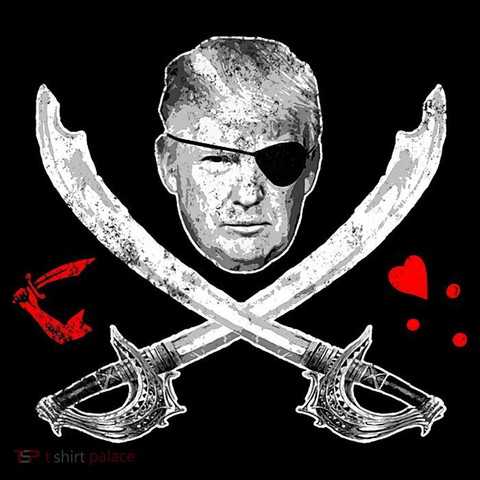 Dread Pirate Donald Trump Pirate Flag 2024 Kids T-Shirt
