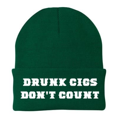 Drunk People Doing Things Drunk Cigs DonT Count Knit Cap Winter Beanie