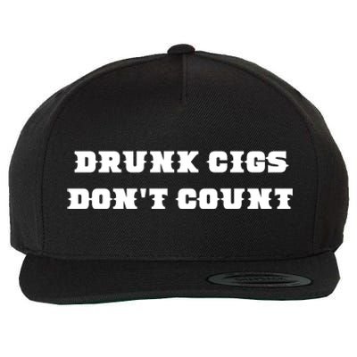 Drunk People Doing Things Drunk Cigs DonT Count Wool Snapback Cap