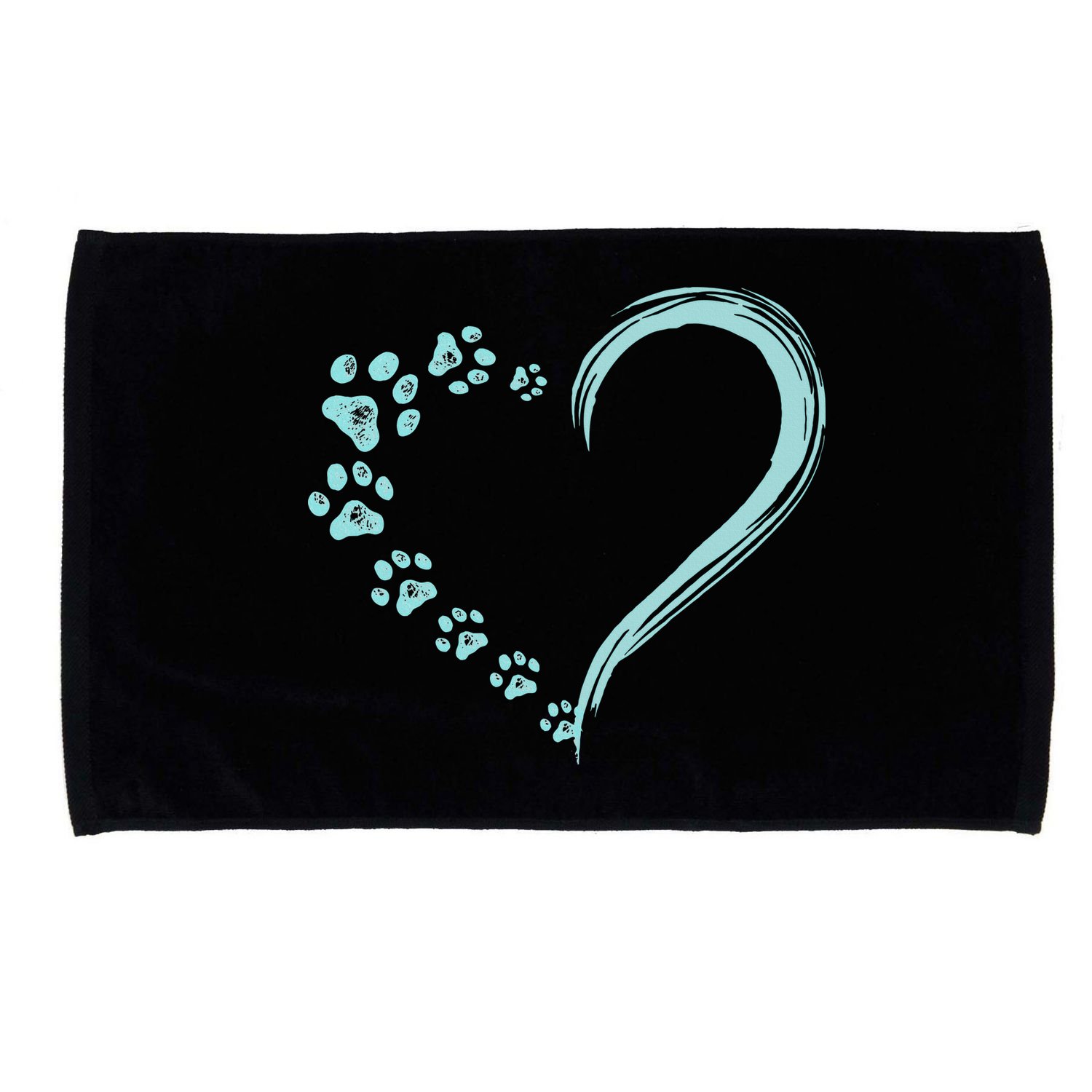 Dog Puppy Dogs Paw Print Heart Dog Mom Cute Gift Microfiber Hand Towel