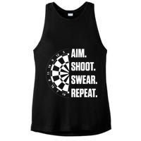 Darts Problems Dartboard Fun Hobby Dart Player Ladies PosiCharge Tri-Blend Wicking Tank