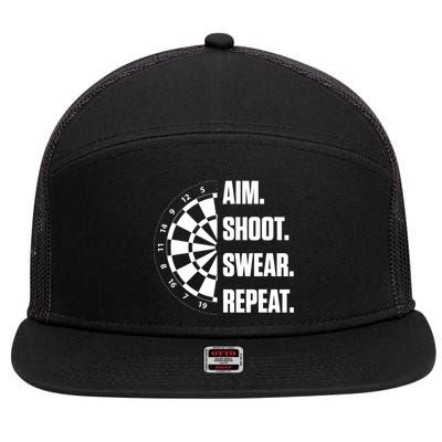 Darts Problems Dartboard Fun Hobby Dart Player 7 Panel Mesh Trucker Snapback Hat
