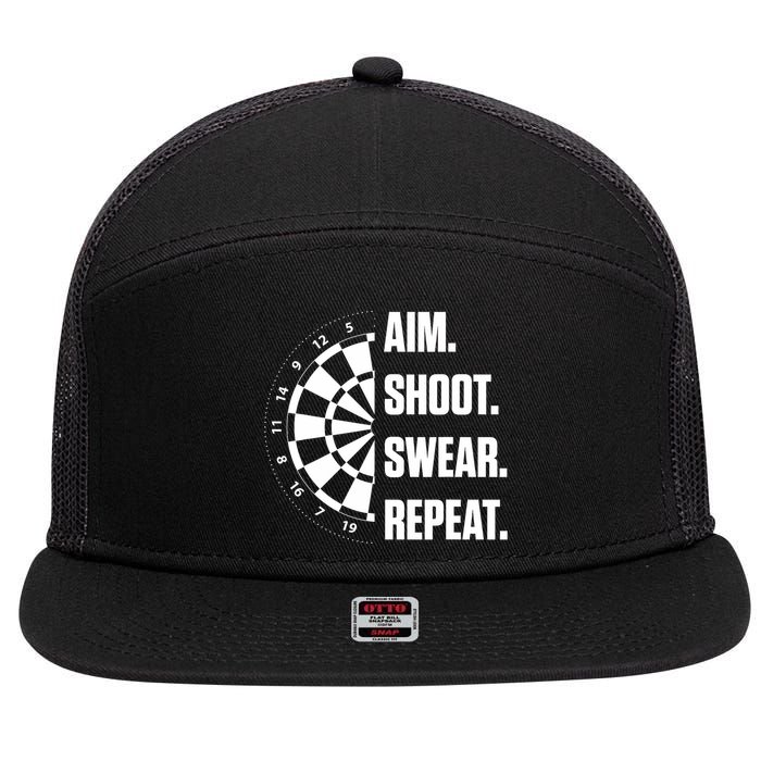 Darts Problems Dartboard Fun Hobby Dart Player 7 Panel Mesh Trucker Snapback Hat