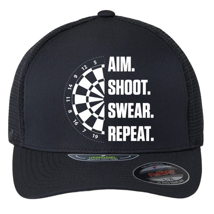 Darts Problems Dartboard Fun Hobby Dart Player Flexfit Unipanel Trucker Cap