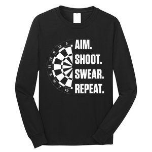 Darts Problems Dartboard Fun Hobby Dart Player Long Sleeve Shirt