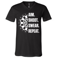 Darts Problems Dartboard Fun Hobby Dart Player V-Neck T-Shirt