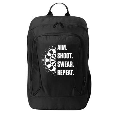 Darts Problems Dartboard Fun Hobby Dart Player City Backpack