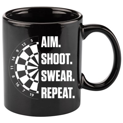 Darts Problems Dartboard Fun Hobby Dart Player 11oz C Handle Ceramic Mug
