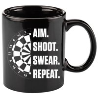 Darts Problems Dartboard Fun Hobby Dart Player 11oz C Handle Ceramic Mug