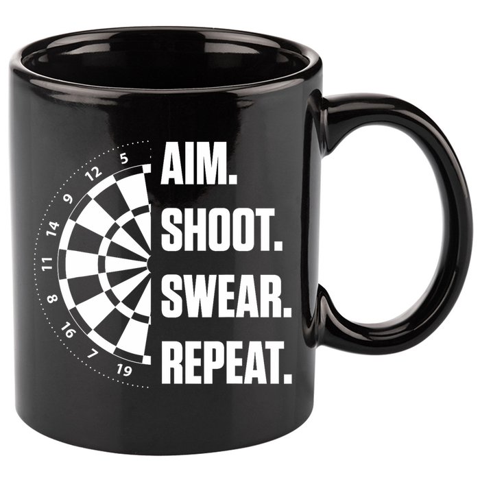 Darts Problems Dartboard Fun Hobby Dart Player 11oz C Handle Ceramic Mug