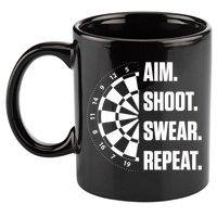Darts Problems Dartboard Fun Hobby Dart Player 11oz C Handle Ceramic Mug