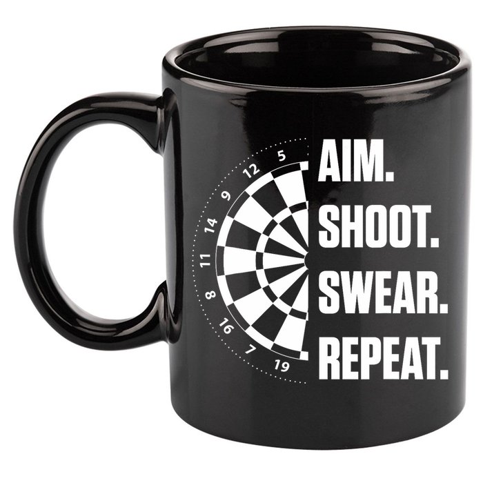 Darts Problems Dartboard Fun Hobby Dart Player 11oz C Handle Ceramic Mug