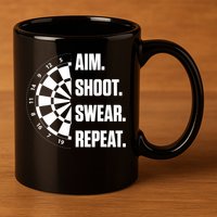 Darts Problems Dartboard Fun Hobby Dart Player 11oz C Handle Ceramic Mug