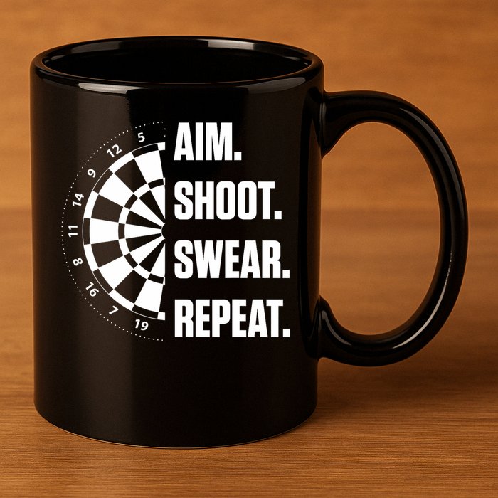 Darts Problems Dartboard Fun Hobby Dart Player 11oz C Handle Ceramic Mug