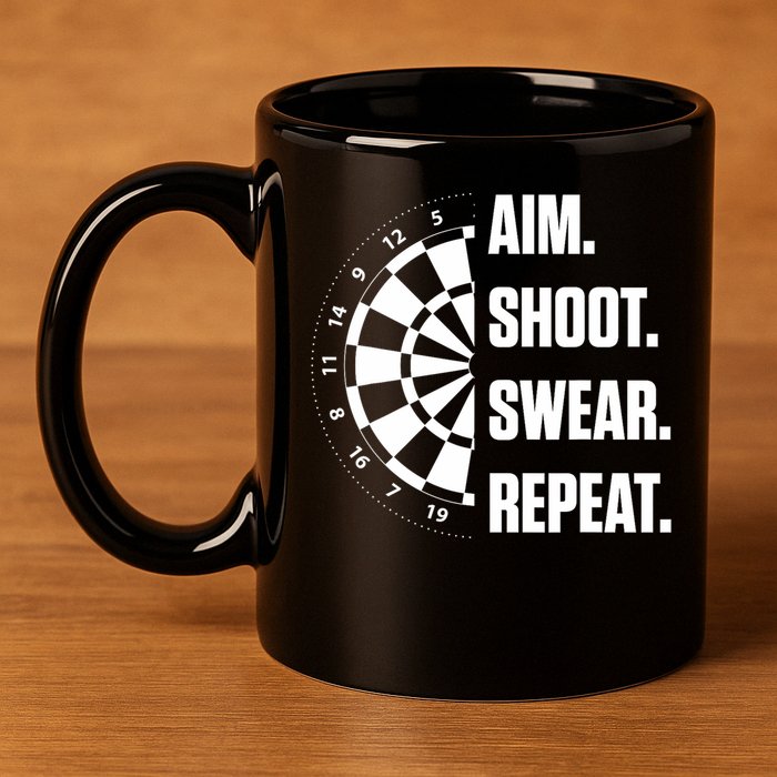 Darts Problems Dartboard Fun Hobby Dart Player 11oz C Handle Ceramic Mug