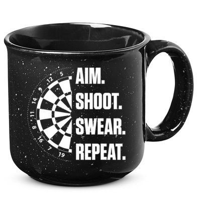 Darts Problems Dartboard Fun Hobby Dart Player 15oz Campfire Ceramic Mug