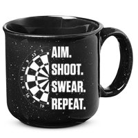 Darts Problems Dartboard Fun Hobby Dart Player 15oz Campfire Ceramic Mug