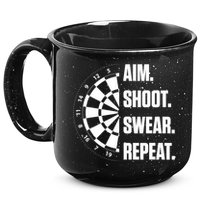Darts Problems Dartboard Fun Hobby Dart Player 15oz Campfire Ceramic Mug