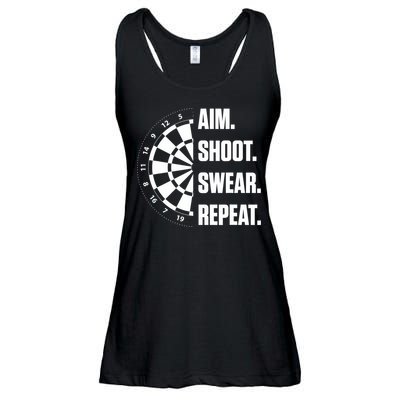 Darts Problems Dartboard Fun Hobby Dart Player Ladies Essential Flowy Tank