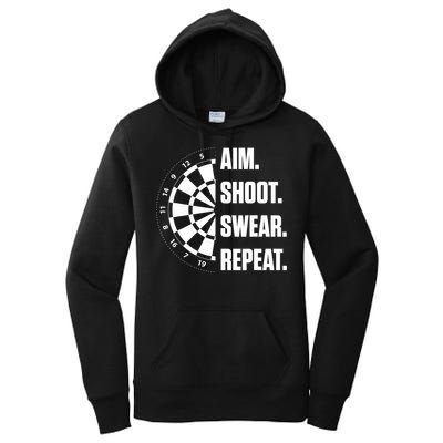 Darts Problems Dartboard Fun Hobby Dart Player Women's Pullover Hoodie