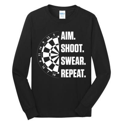 Darts Problems Dartboard Fun Hobby Dart Player Tall Long Sleeve T-Shirt