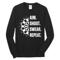 Darts Problems Dartboard Fun Hobby Dart Player Tall Long Sleeve T-Shirt