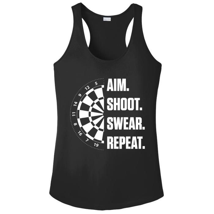Darts Problems Dartboard Fun Hobby Dart Player Ladies PosiCharge Competitor Racerback Tank