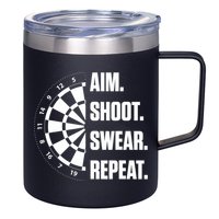 Darts Problems Dartboard Fun Hobby Dart Player 12oz Stainless Steel Coffee Mug