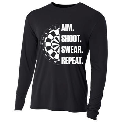Darts Problems Dartboard Fun Hobby Dart Player Cooling Performance Long Sleeve Crew