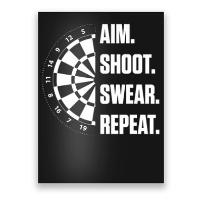 Darts Problems Dartboard Fun Hobby Dart Player Poster