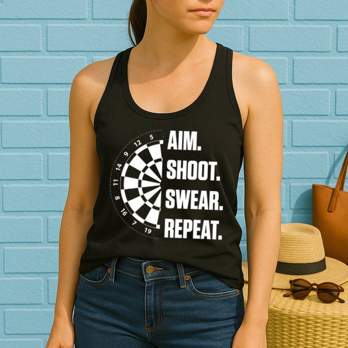 Darts Problems Dartboard Fun Hobby Dart Player Womens Tank Top