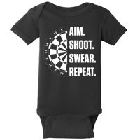 Darts Problems Dartboard Fun Hobby Dart Player Baby Bodysuit