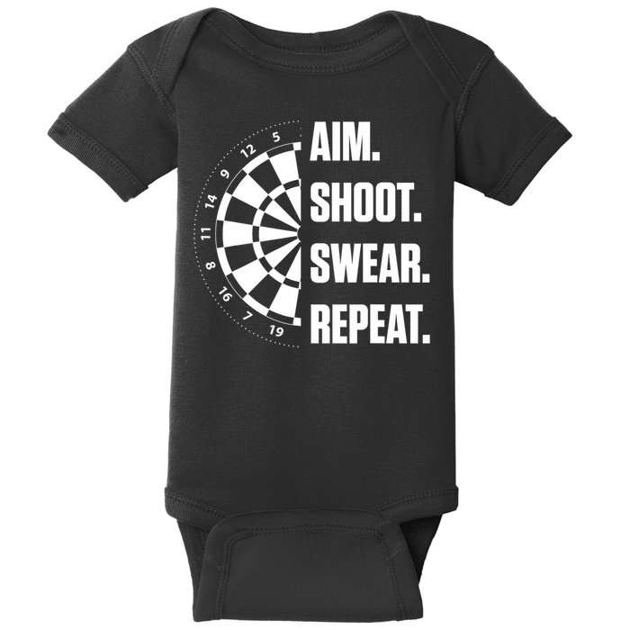 Darts Problems Dartboard Fun Hobby Dart Player Baby Bodysuit