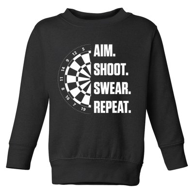 Darts Problems Dartboard Fun Hobby Dart Player Toddler Sweatshirt