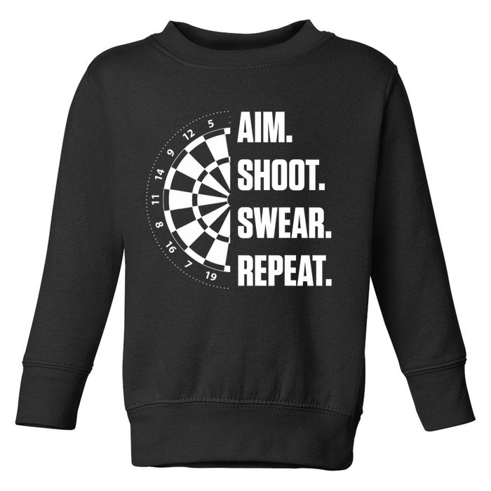 Darts Problems Dartboard Fun Hobby Dart Player Toddler Sweatshirt