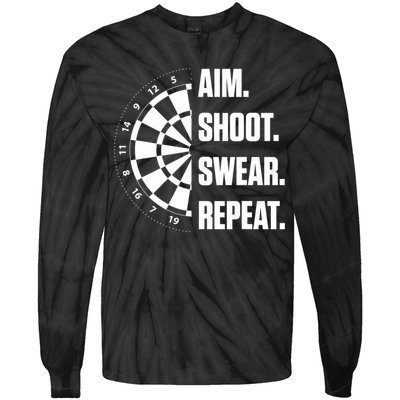 Darts Problems Dartboard Fun Hobby Dart Player Tie-Dye Long Sleeve Shirt