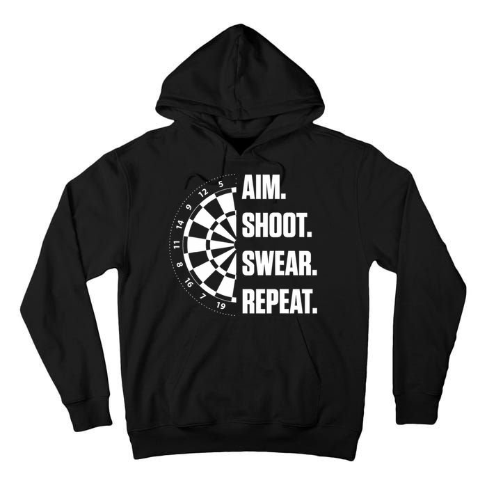Darts Problems Dartboard Fun Hobby Dart Player Tall Hoodie