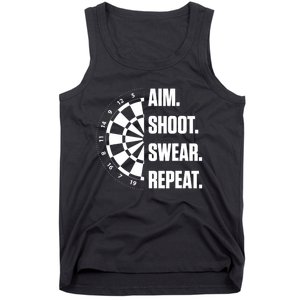 Darts Problems Dartboard Fun Hobby Dart Player Tank Top