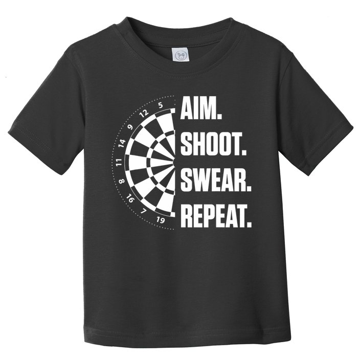 Darts Problems Dartboard Fun Hobby Dart Player Toddler T-Shirt