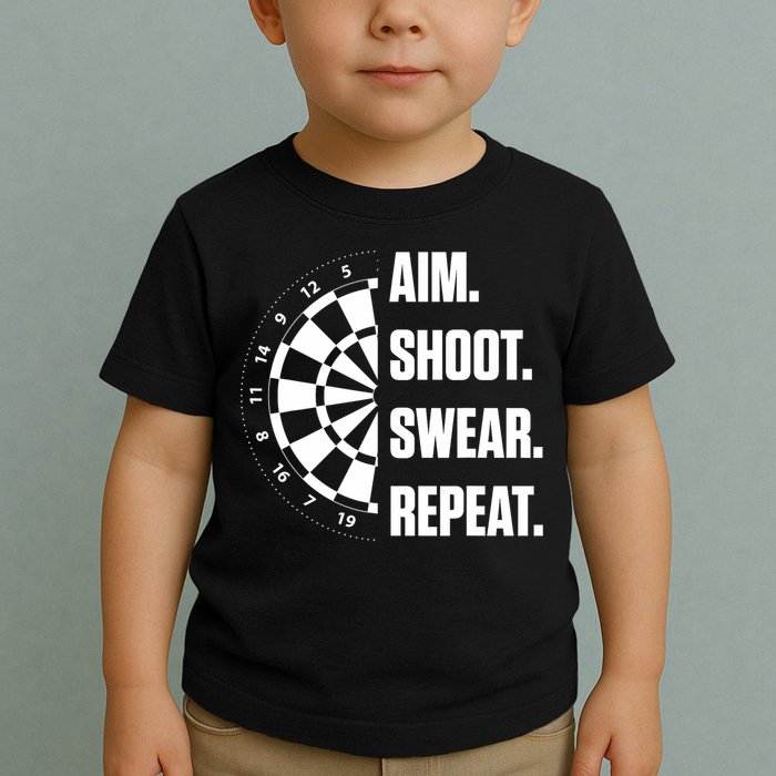 Darts Problems Dartboard Fun Hobby Dart Player Toddler T-Shirt