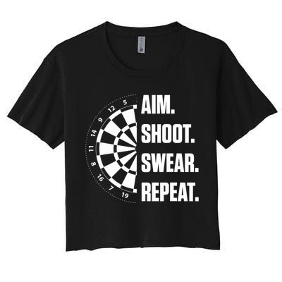 Darts Problems Dartboard Fun Hobby Dart Player Crop Top