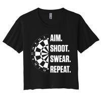 Darts Problems Dartboard Fun Hobby Dart Player Crop Top