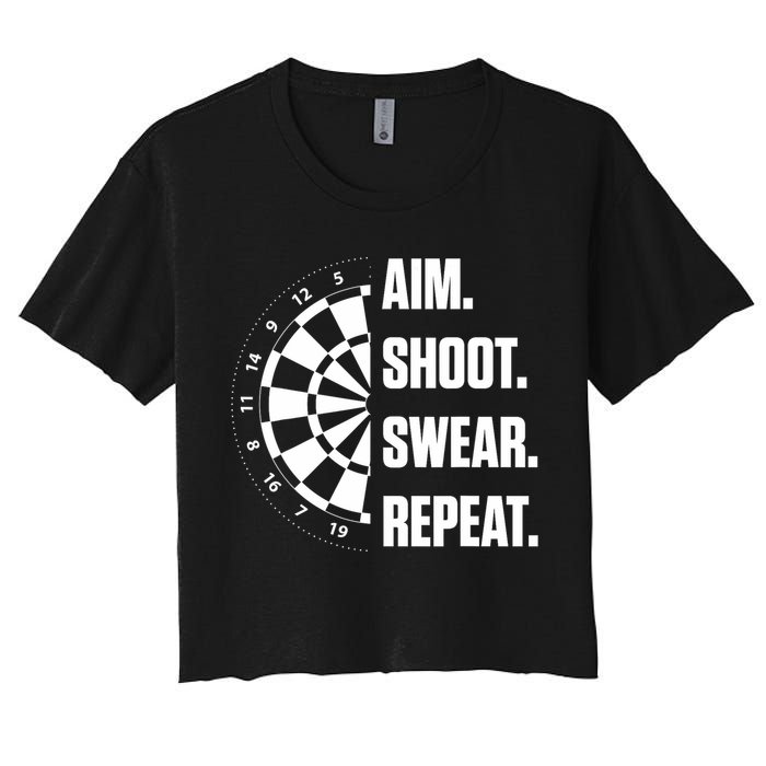 Darts Problems Dartboard Fun Hobby Dart Player Crop Top