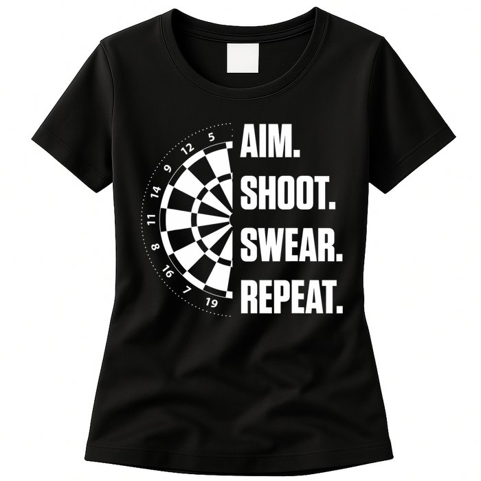 Darts Problems Dartboard Fun Hobby Dart Player Womens T-Shirt