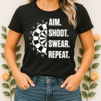 Darts Problems Dartboard Fun Hobby Dart Player Womens T-Shirt