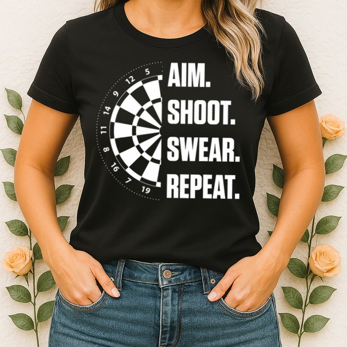 Darts Problems Dartboard Fun Hobby Dart Player Womens T-Shirt