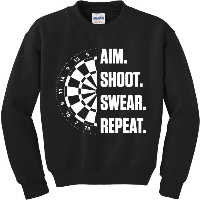 Darts Problems Dartboard Fun Hobby Dart Player Kids Sweatshirt