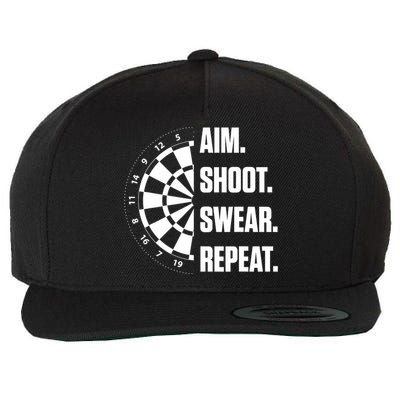 Darts Problems Dartboard Fun Hobby Dart Player Wool Snapback Cap