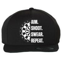 Darts Problems Dartboard Fun Hobby Dart Player Wool Snapback Cap